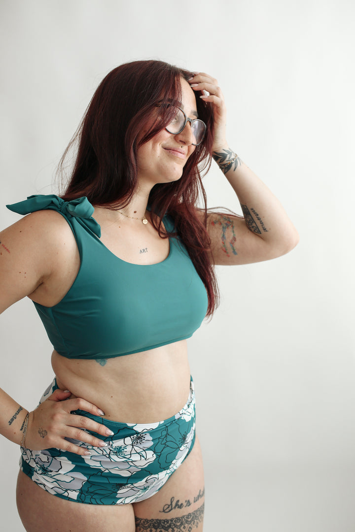 Tie Shoulder Breastfeeding Bikini Swimsuit Top