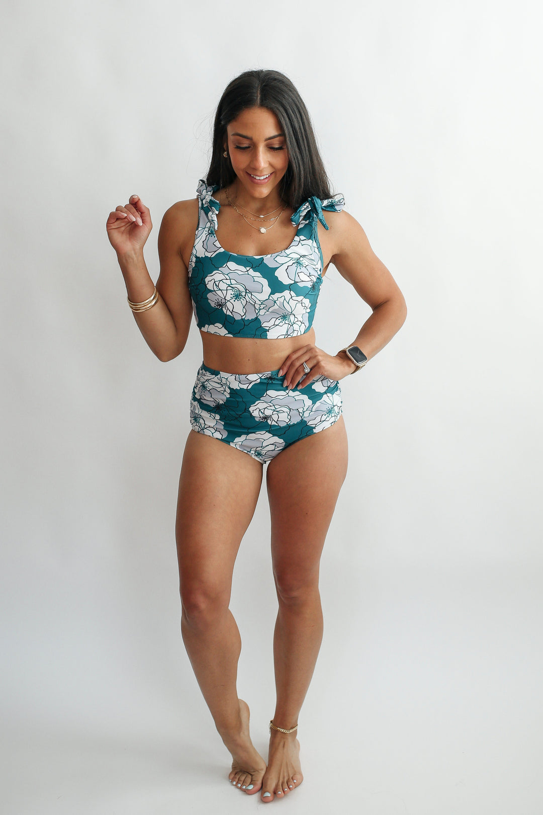 Tie Shoulder Breastfeeding Bikini Swimsuit Top