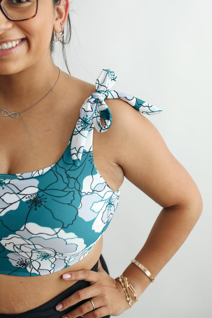 Tie Shoulder Breastfeeding Bikini Swimsuit Top