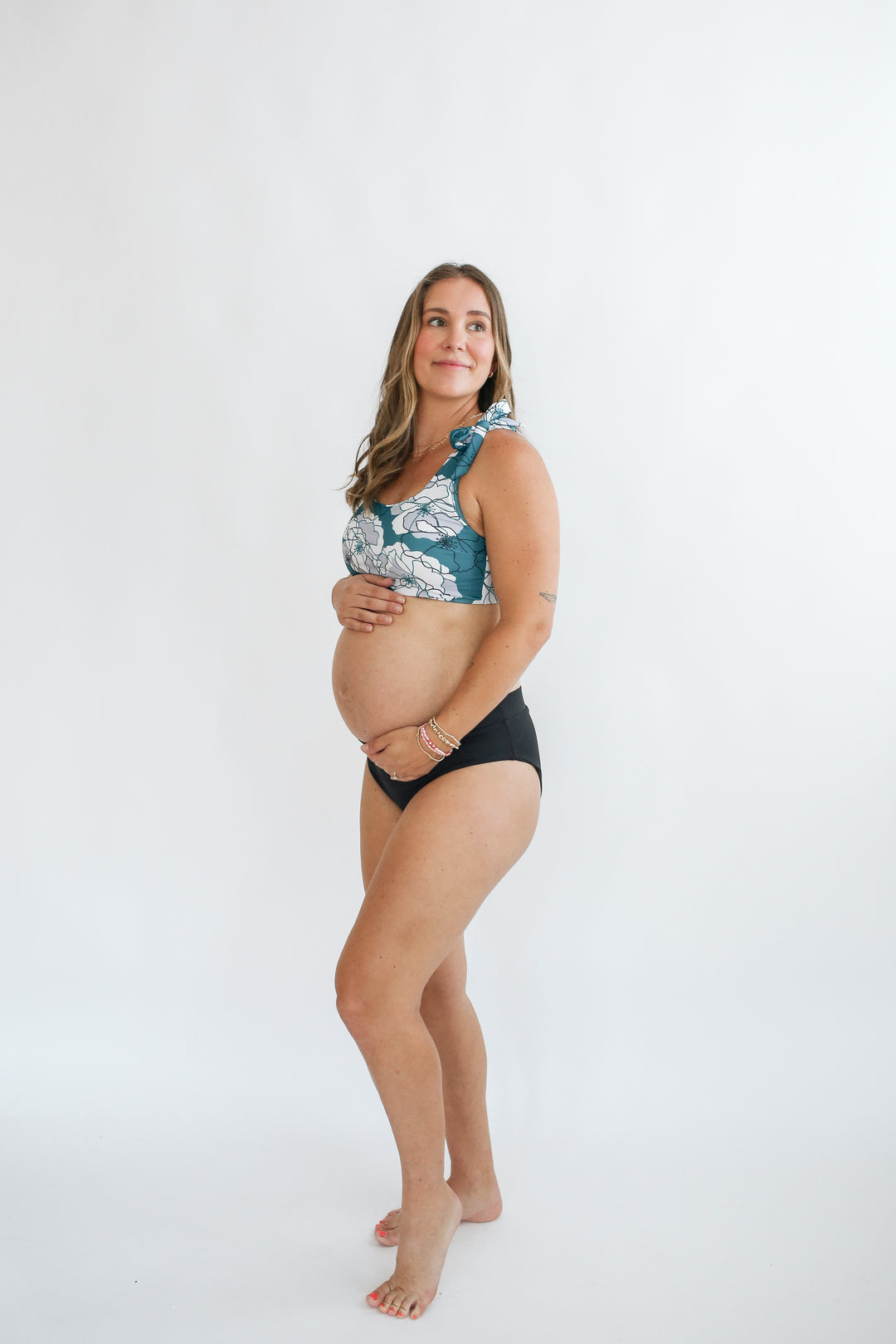 Tie Shoulder Breastfeeding Bikini Swimsuit Top