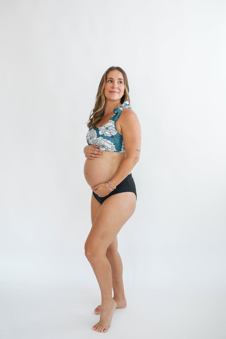 Tie Shoulder Breastfeeding Bikini Swimsuit Top