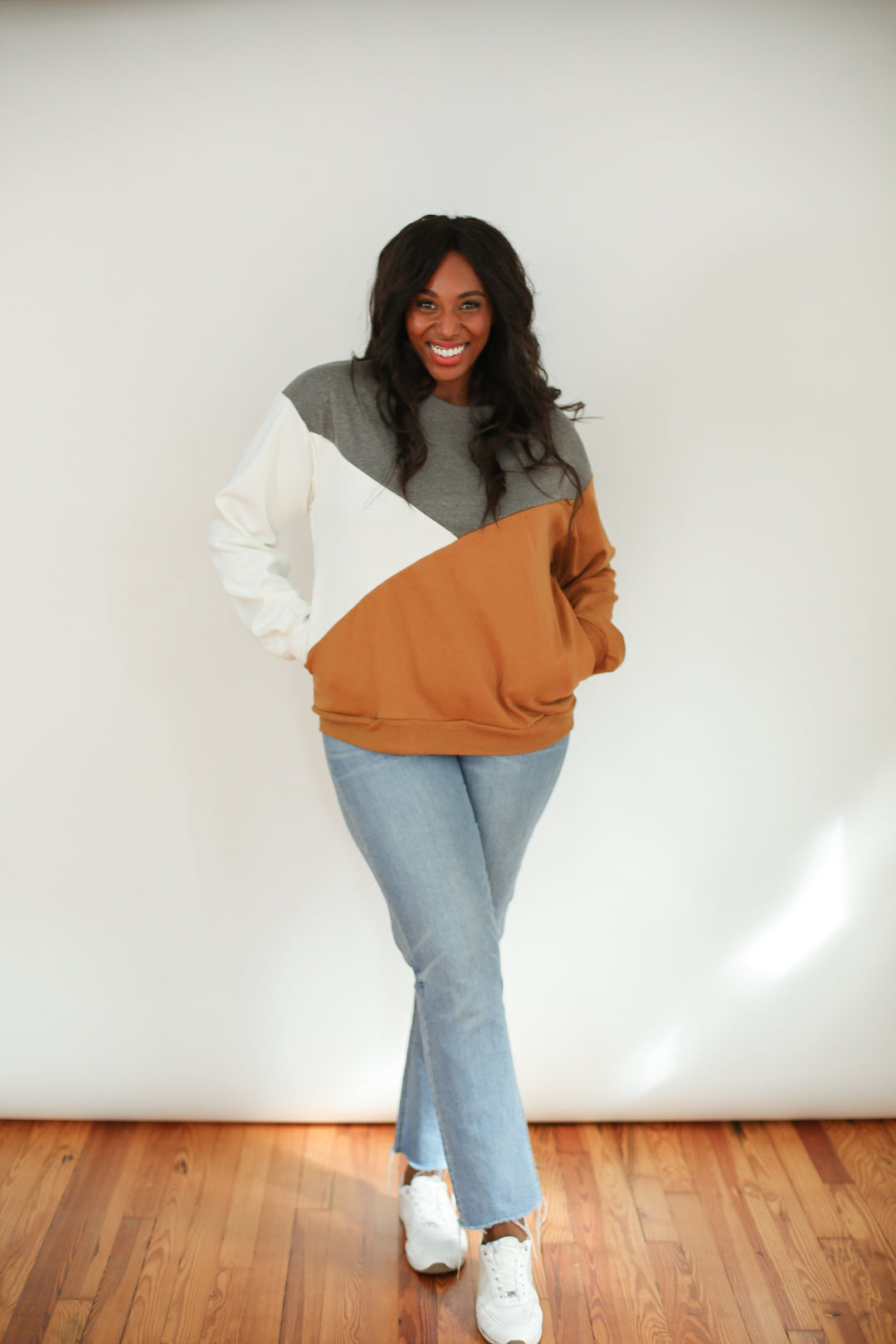 Velour Interior Diagonal Zip Breastfeeding Sweatshirt