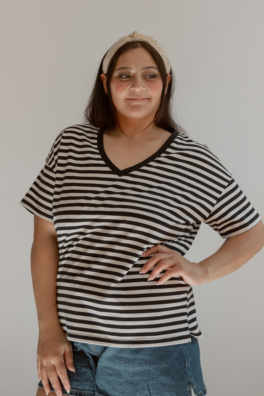 The V-Neck Full Zip Breastfeeding Tee — A Flattering Twist on a Classic