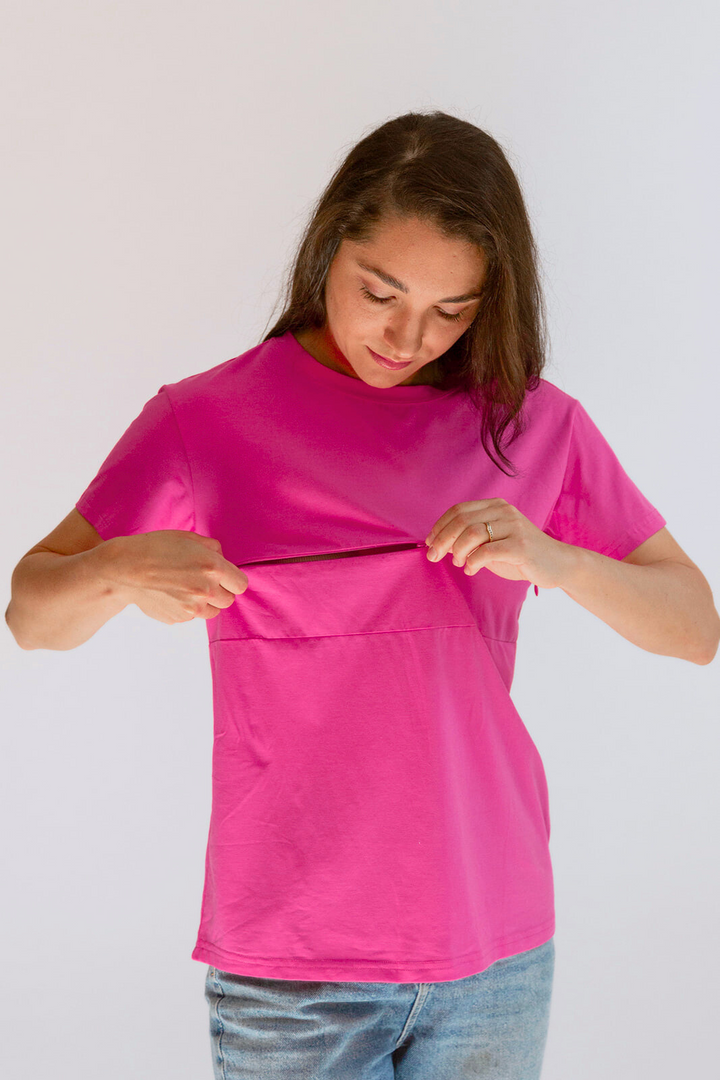 Classic Fit Invisible Zip Breastfeeding Tee