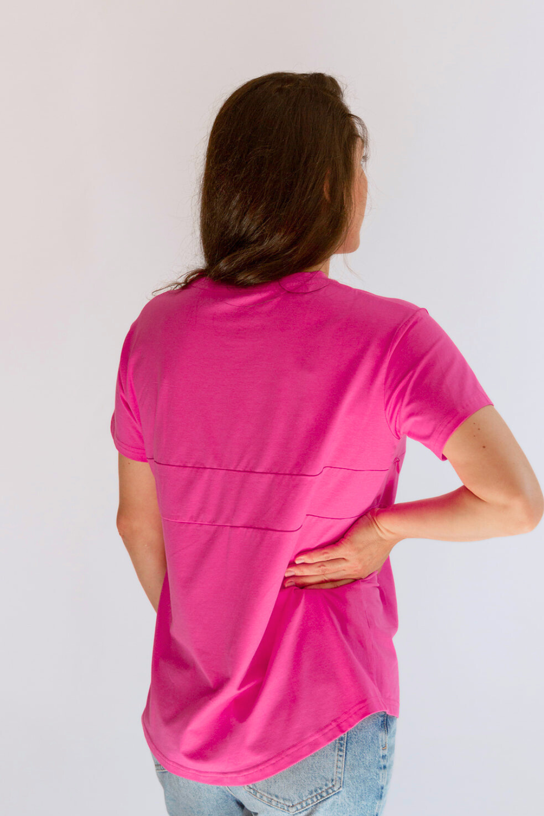 Classic Fit Invisible Zip Breastfeeding Tee