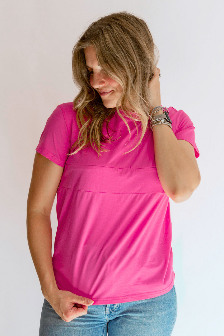Classic Fit Invisible Zip Breastfeeding Tee