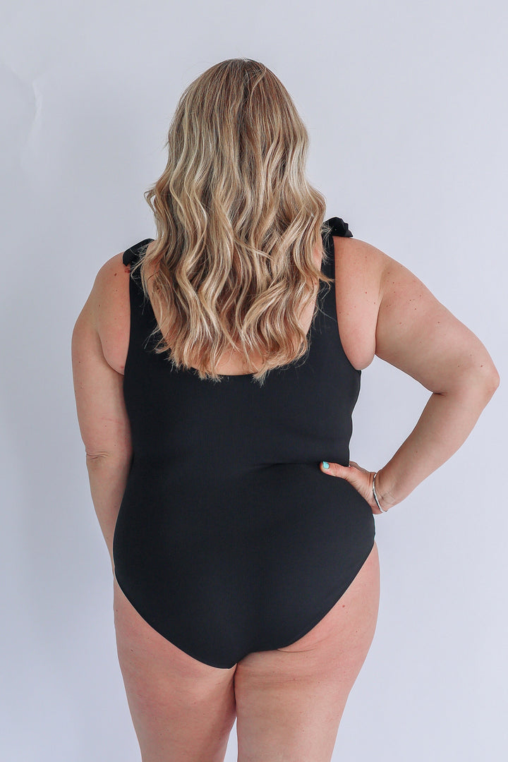 One Piece Tie Shoulder Breastfeeding Swimsuit 2026