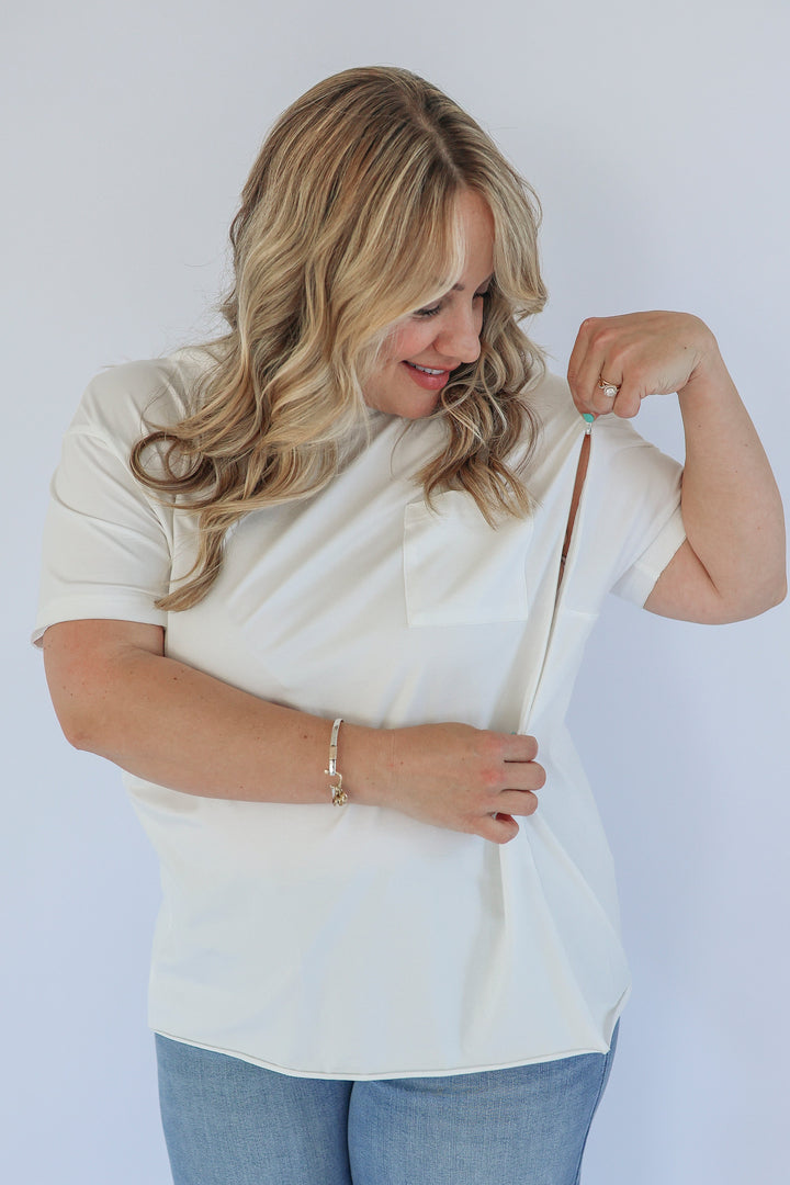 [PRESALE] Relaxed Fit Zip Breastfeeding Tee