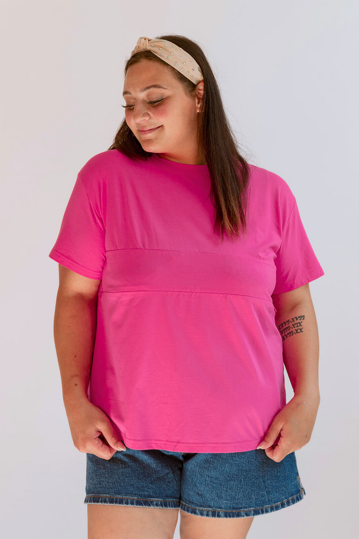 Classic Fit Invisible Zip Breastfeeding Tee