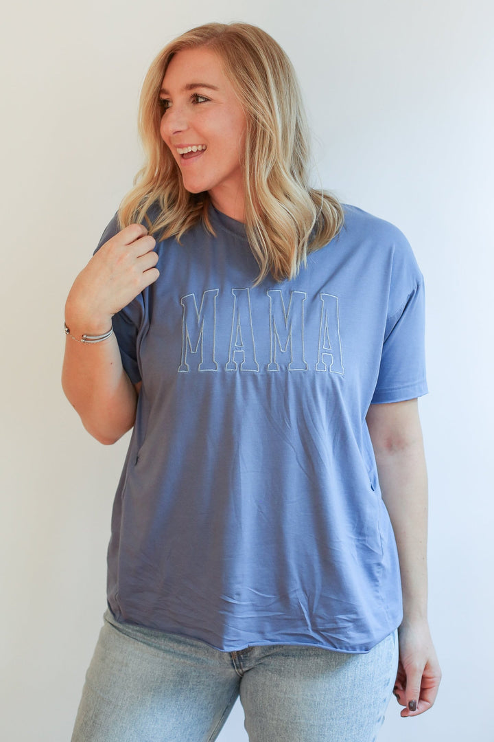Relaxed Fit Zip Breastfeeding Tee