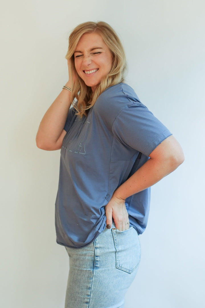 Relaxed Fit Zip Breastfeeding Tee