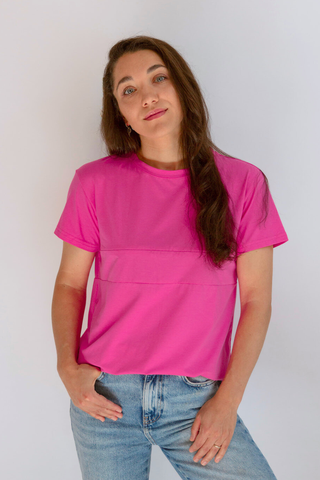 Classic Fit Invisible Zip Breastfeeding Tee