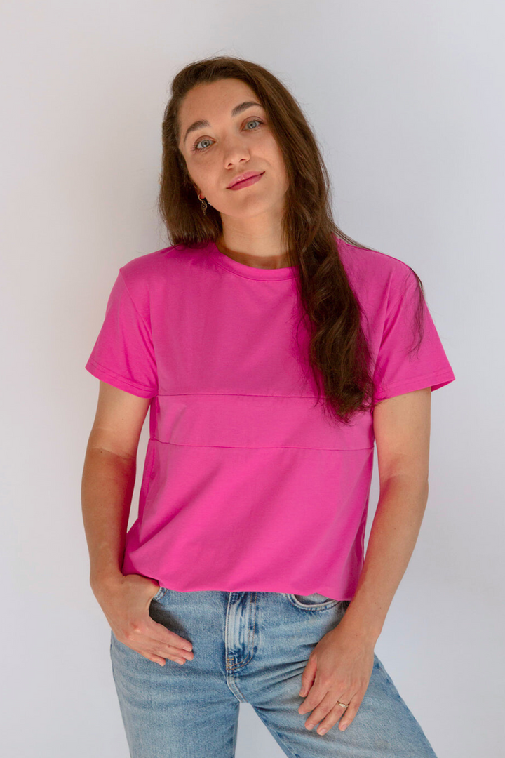 Classic Fit Invisible Zip Breastfeeding Tee