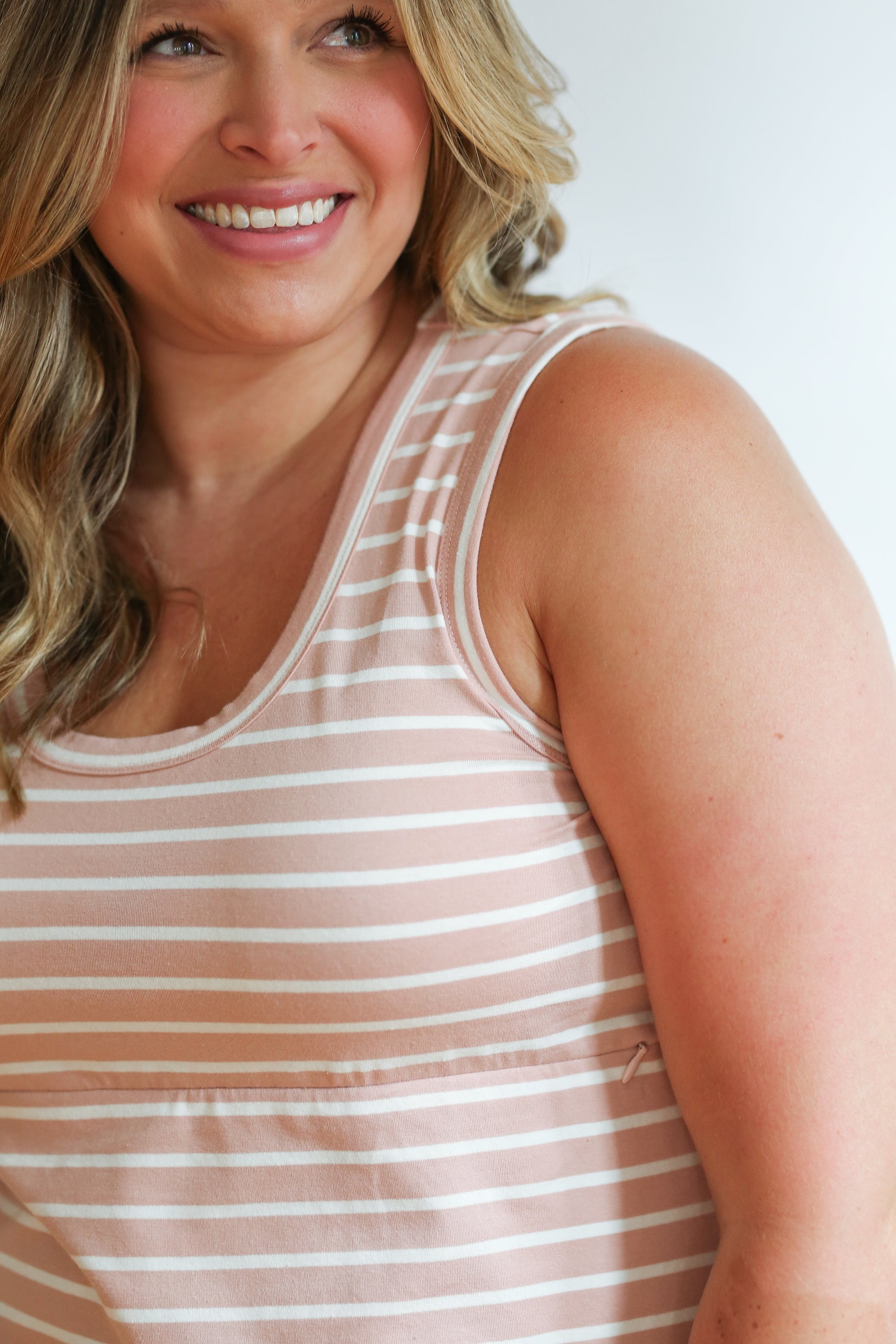 Invisible Zip Breastfeeding Tank Top