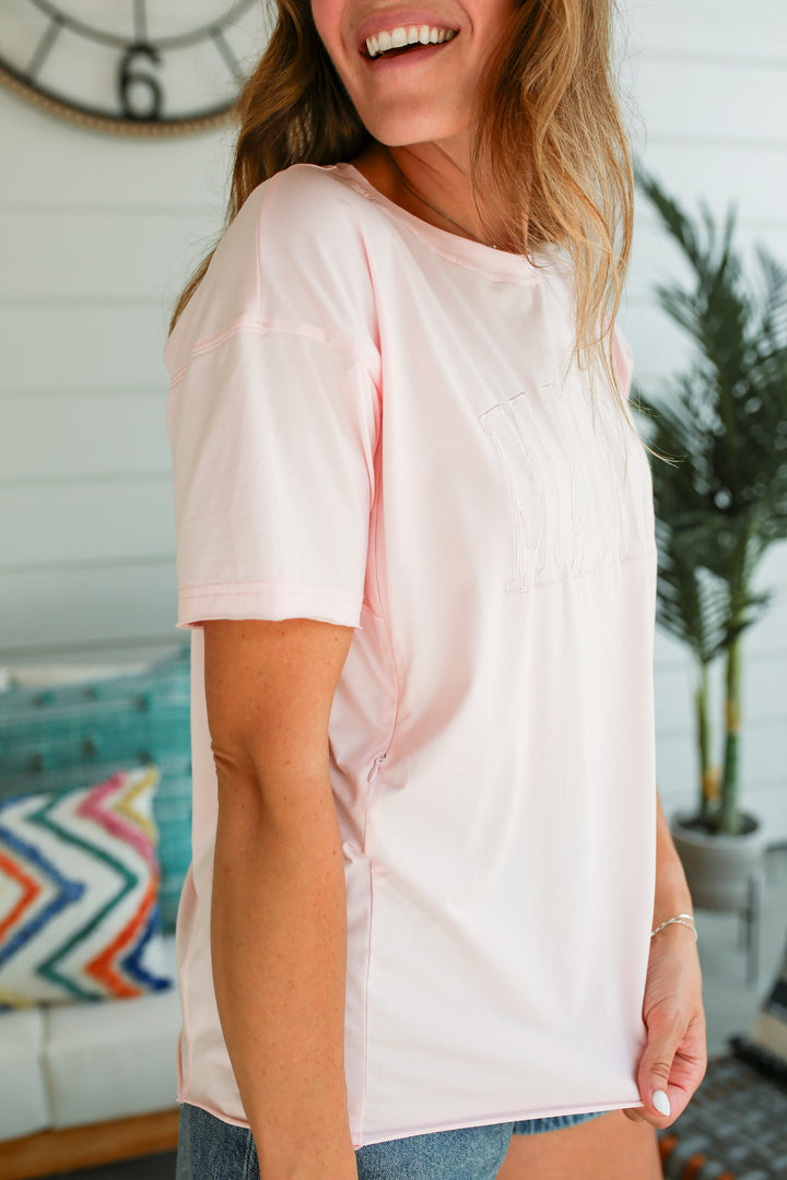 Relaxed Fit Zip Breastfeeding Tee