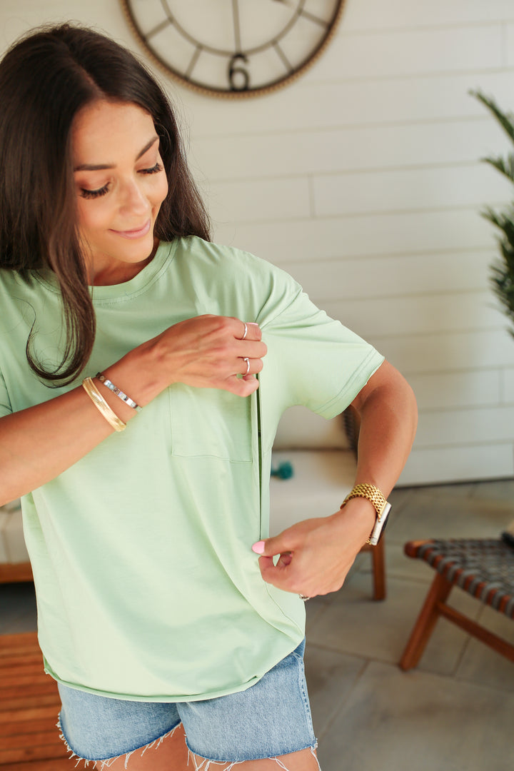 Relaxed Fit Zip Breastfeeding Tee