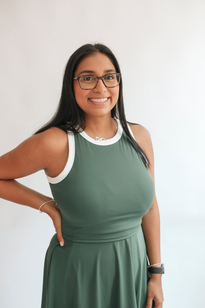 The Courtside Nursing Tennis Dress – Breastfeeding Friendly