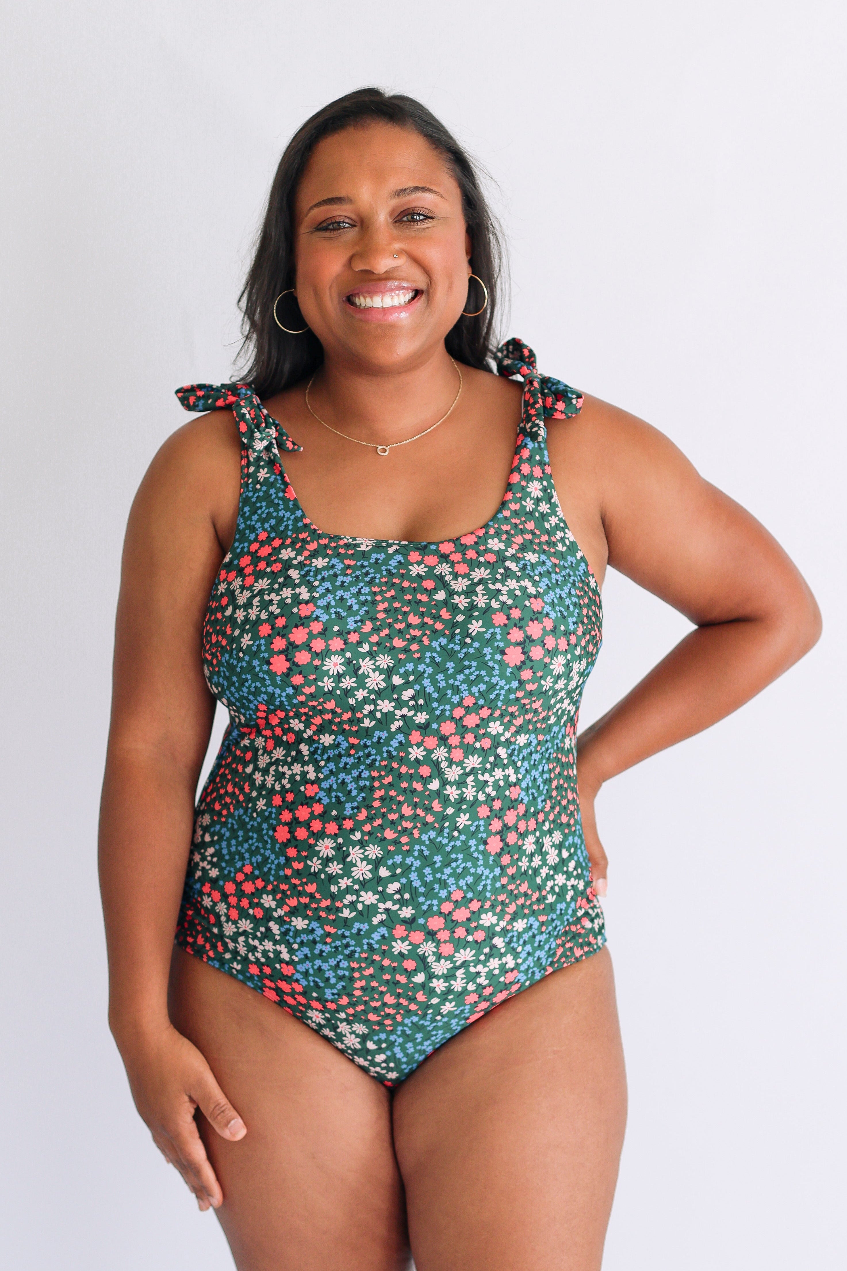 One Piece Tie-Shoulder Nursing Swimsuit | Movemama