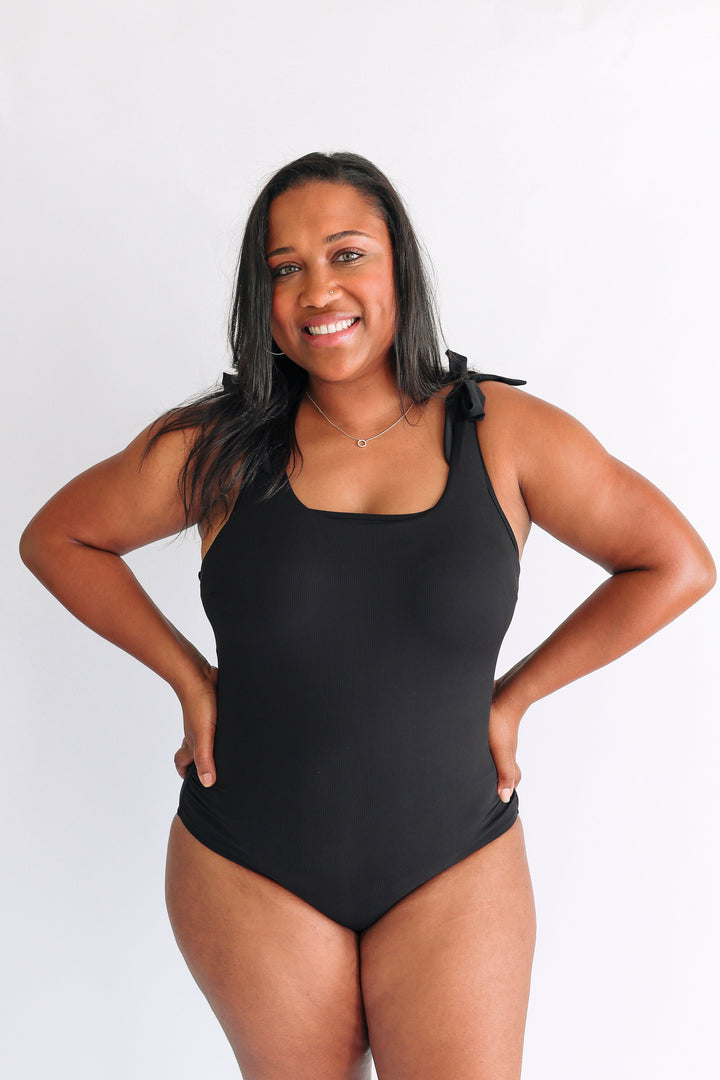 One Piece Tie Shoulder Breastfeeding Swimsuit 2026