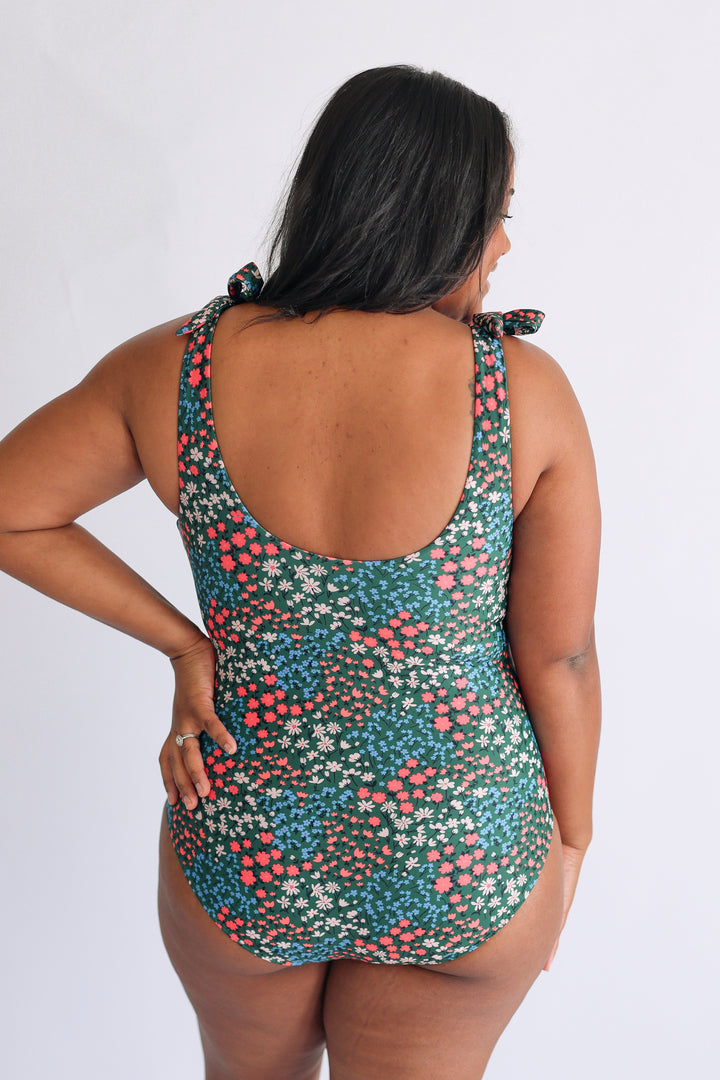 One Piece Tie Shoulder Breastfeeding Swimsuit 2026