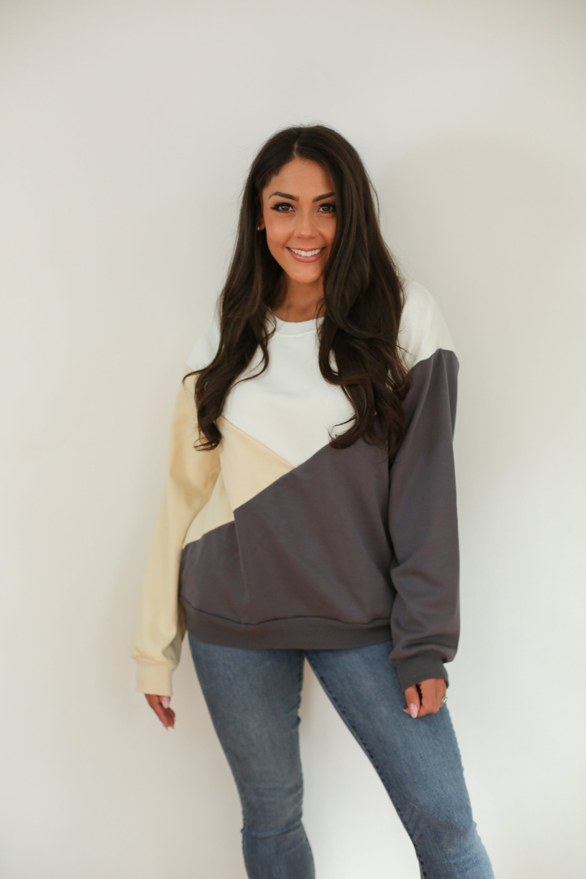 Velour Interior Diagonal Zip Breastfeeding Sweatshirt