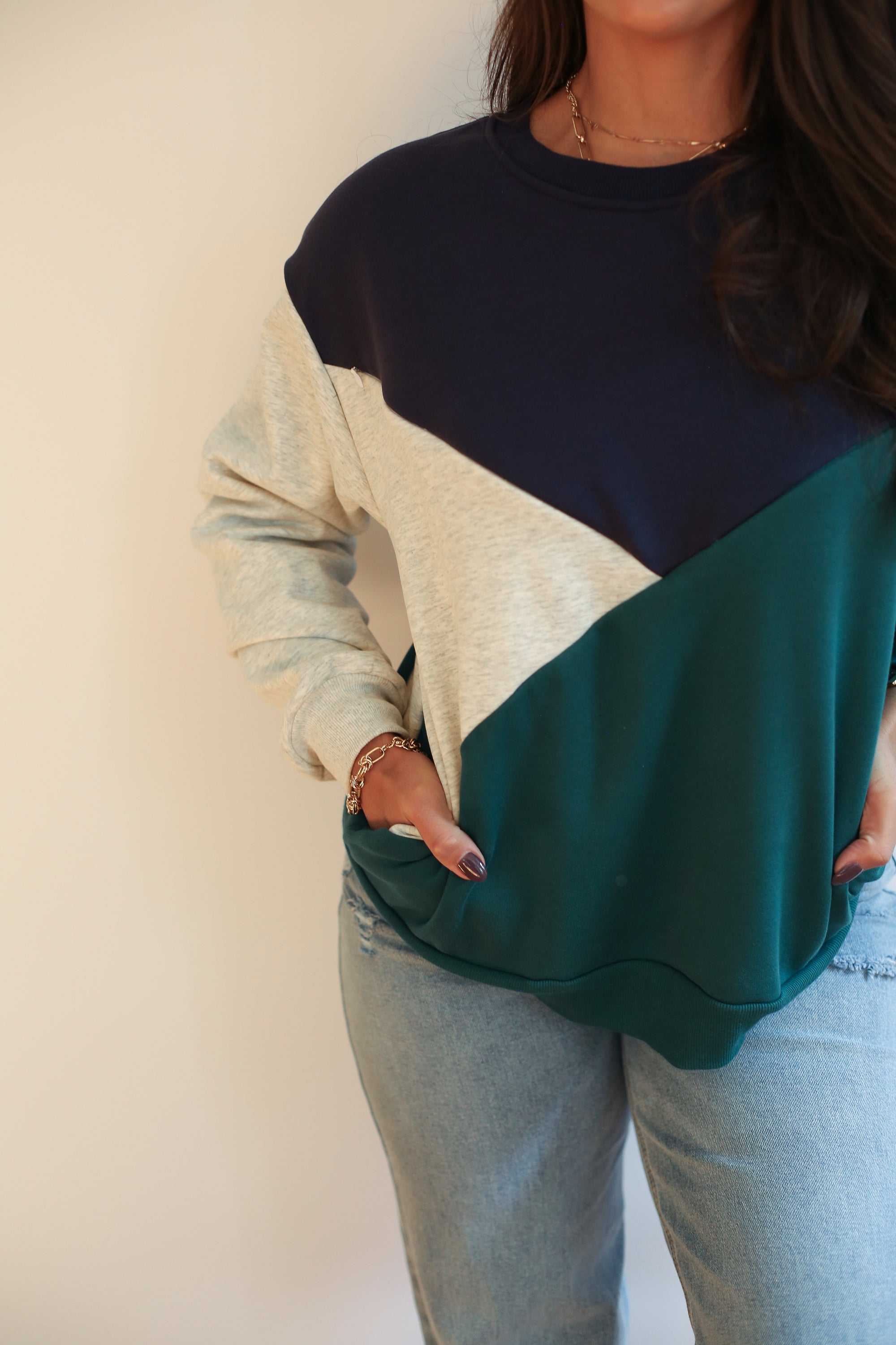 Velour Interior Diagonal Zip Breastfeeding Sweatshirt