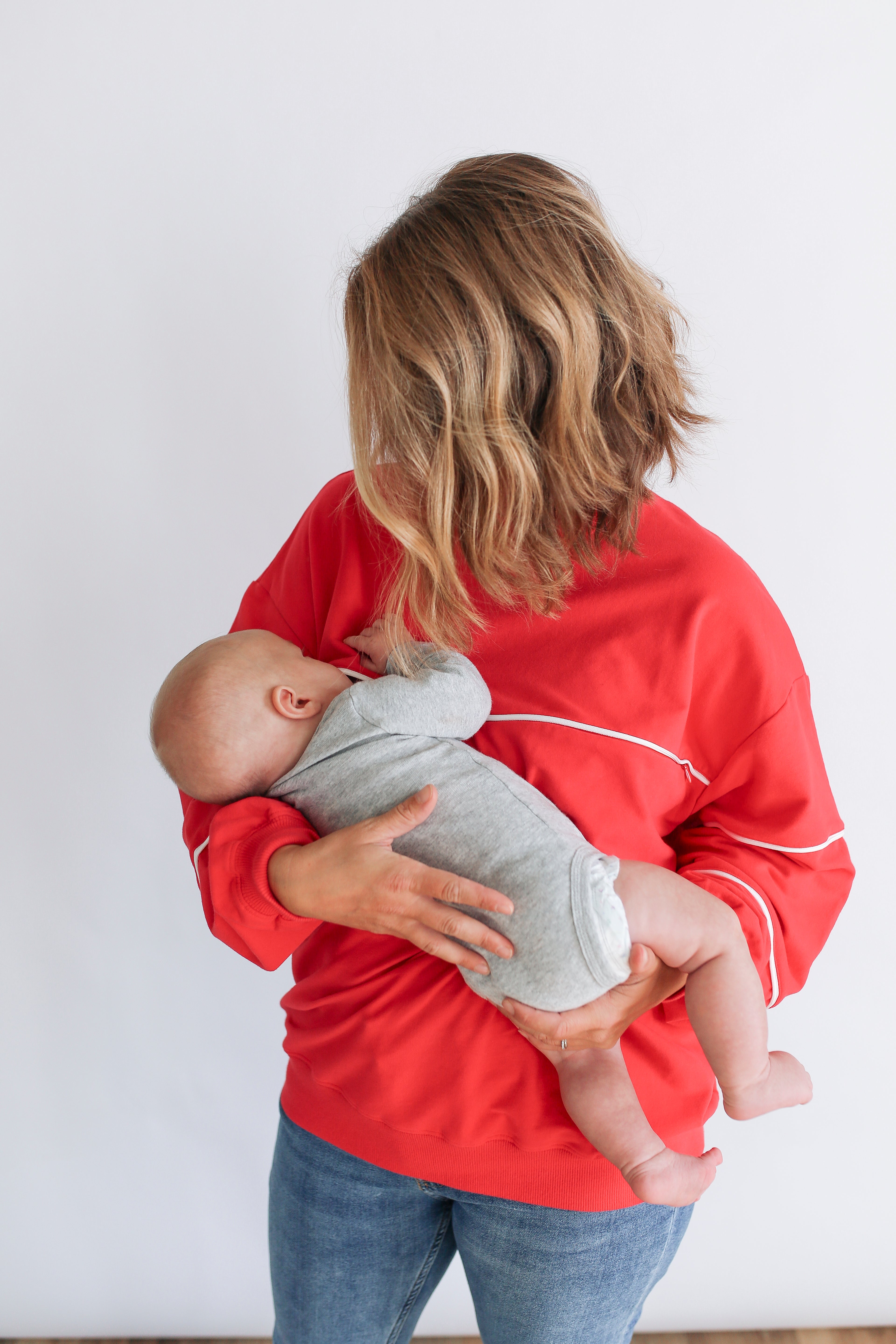 NUULY X Movemama Relaxed Fit Invisible Zipper Breastfeeding Sweatshirt
