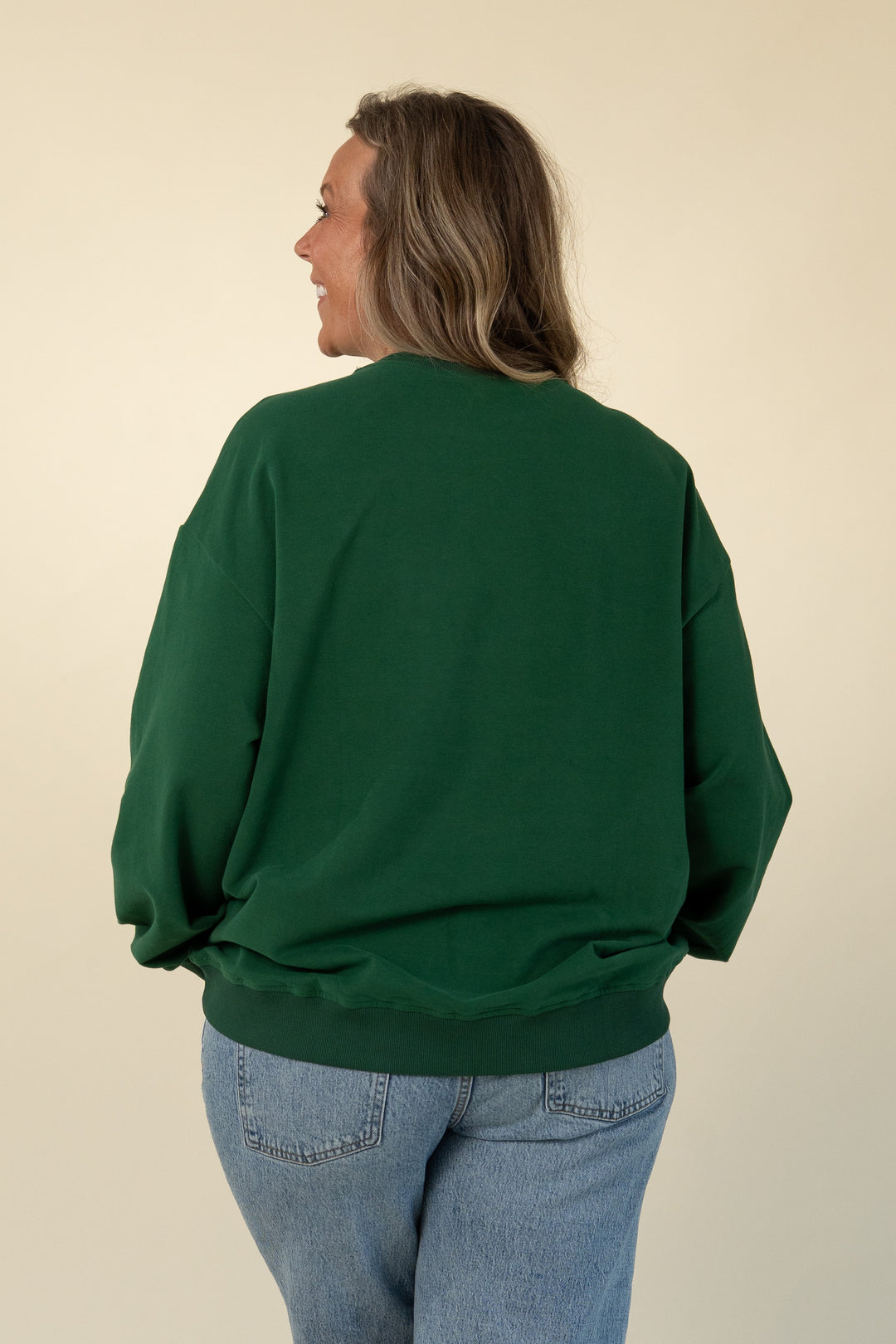 Holiday relaxed-fit breastfeeding sweatshirt in Forest Green – Movemama