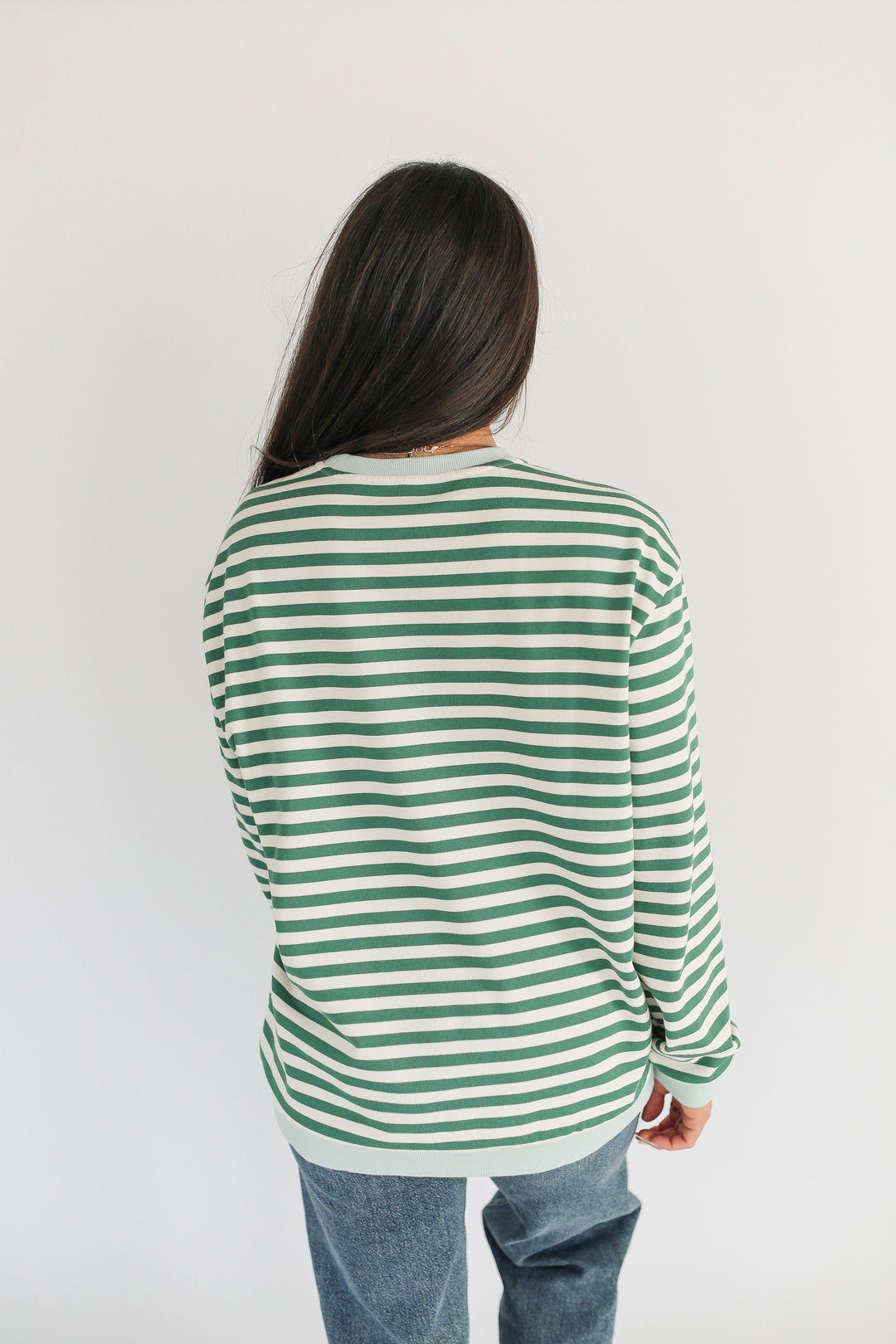 Oversized Fit Freestyle Stripe Breastfeeding Sweatshirt - EXTENDED CHART