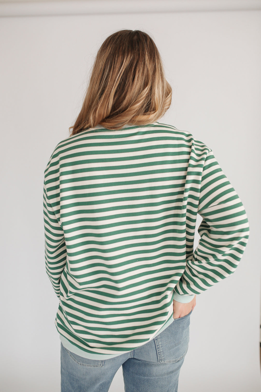 Oversized Fit Freestyle Stripe Breastfeeding Sweatshirt - EXTENDED CHART