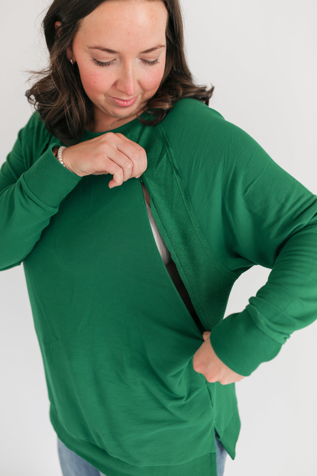 Free Flowing Lightweight Long Sleeve Nursing Top