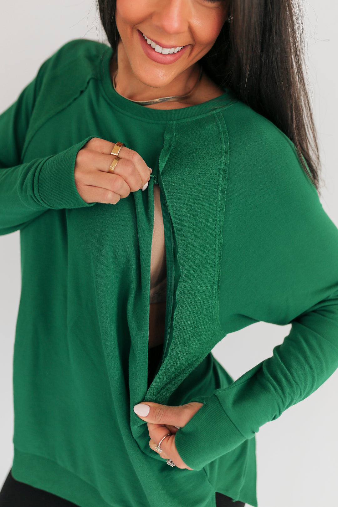 Free Flowing Lightweight Long Sleeve Nursing Top