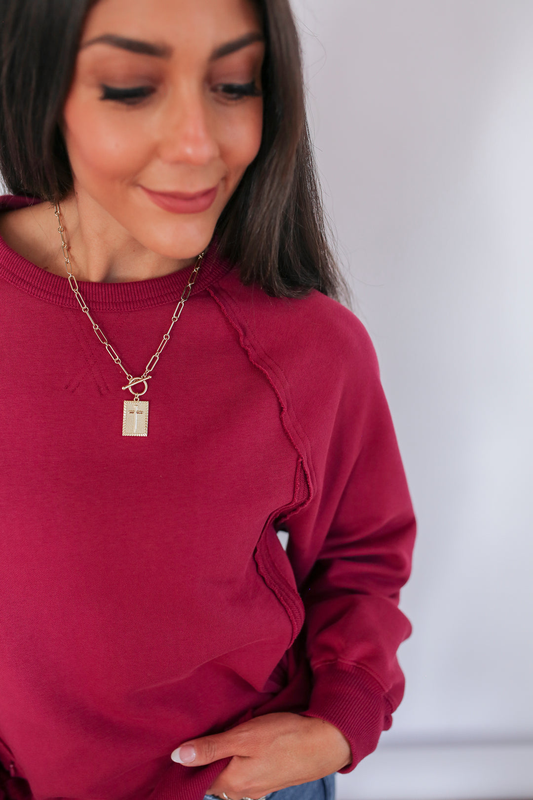 Big Hug Vertical Zip Breastfeeding Crewneck