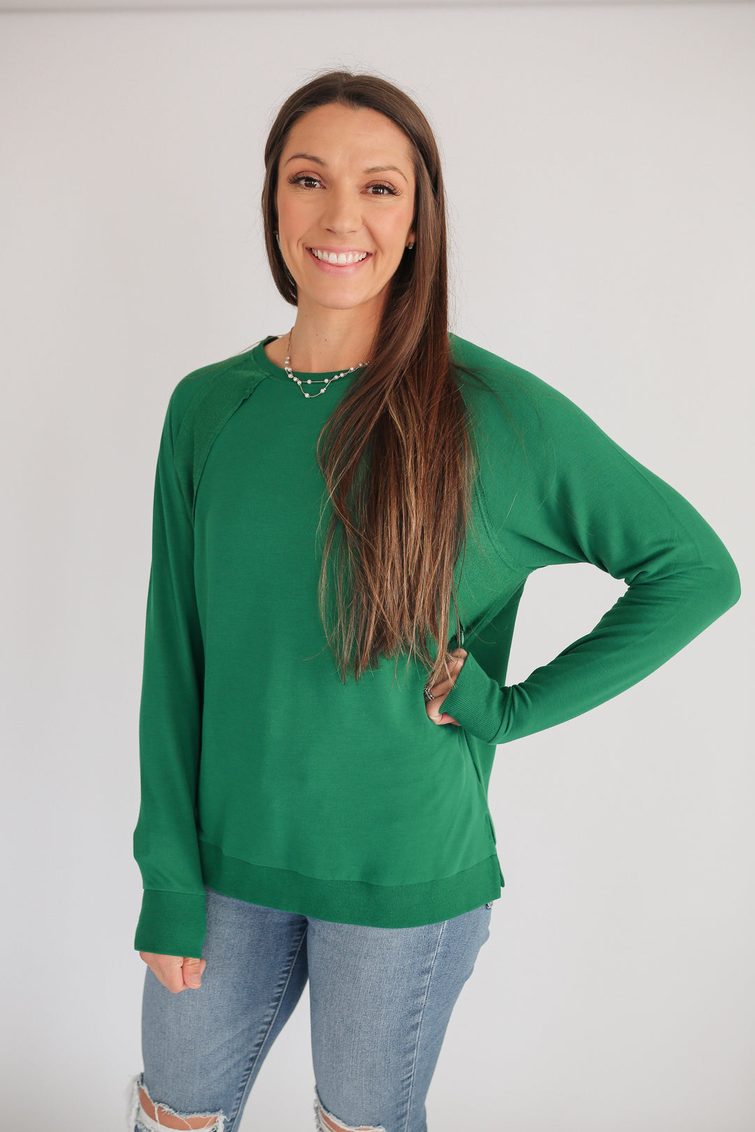 Free Flowing Lightweight Long Sleeve Nursing Top