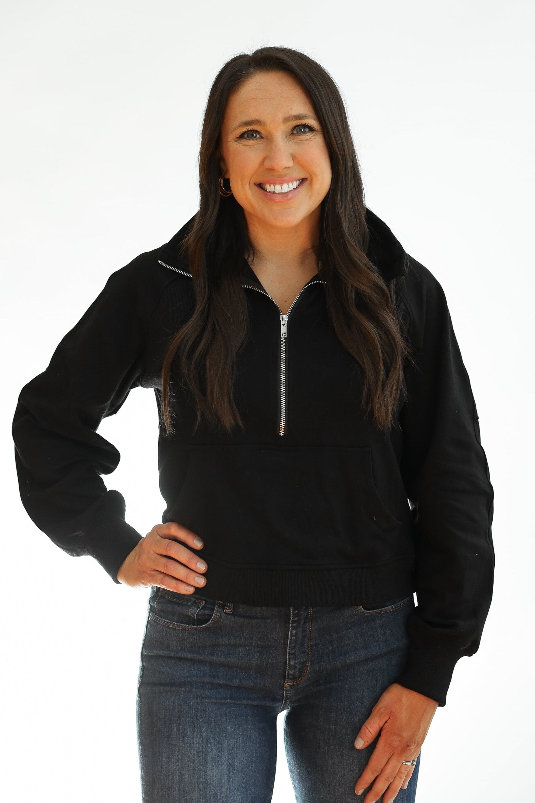 Oversized Three Zip Breastfeeding Sweatshirt