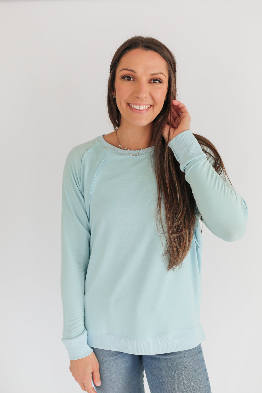 Free Flowing Lightweight Long Sleeve Nursing Top