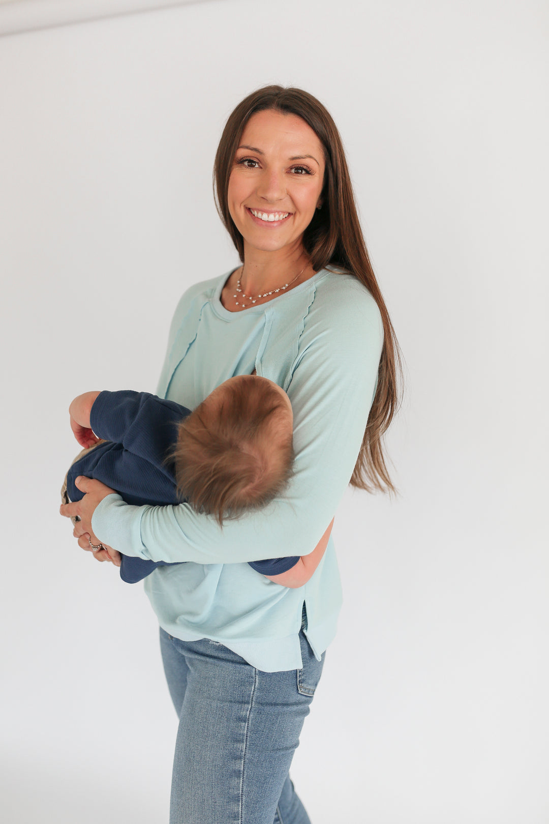 Free Flowing Lightweight Long Sleeve Nursing Top