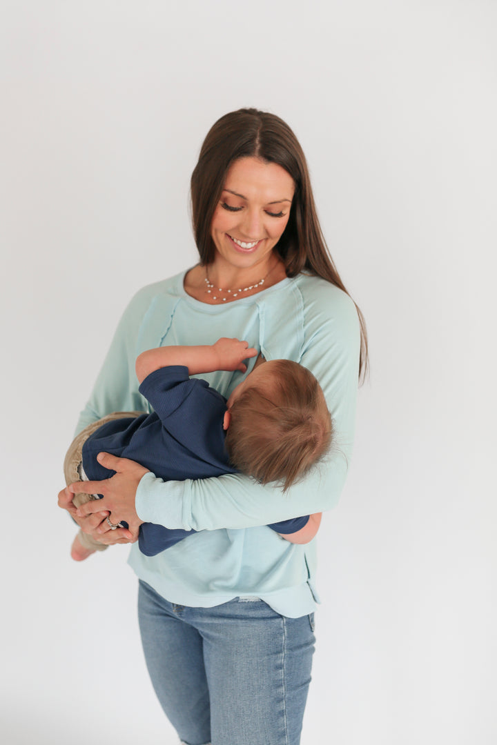 Free Flowing Lightweight Long Sleeve Nursing Top
