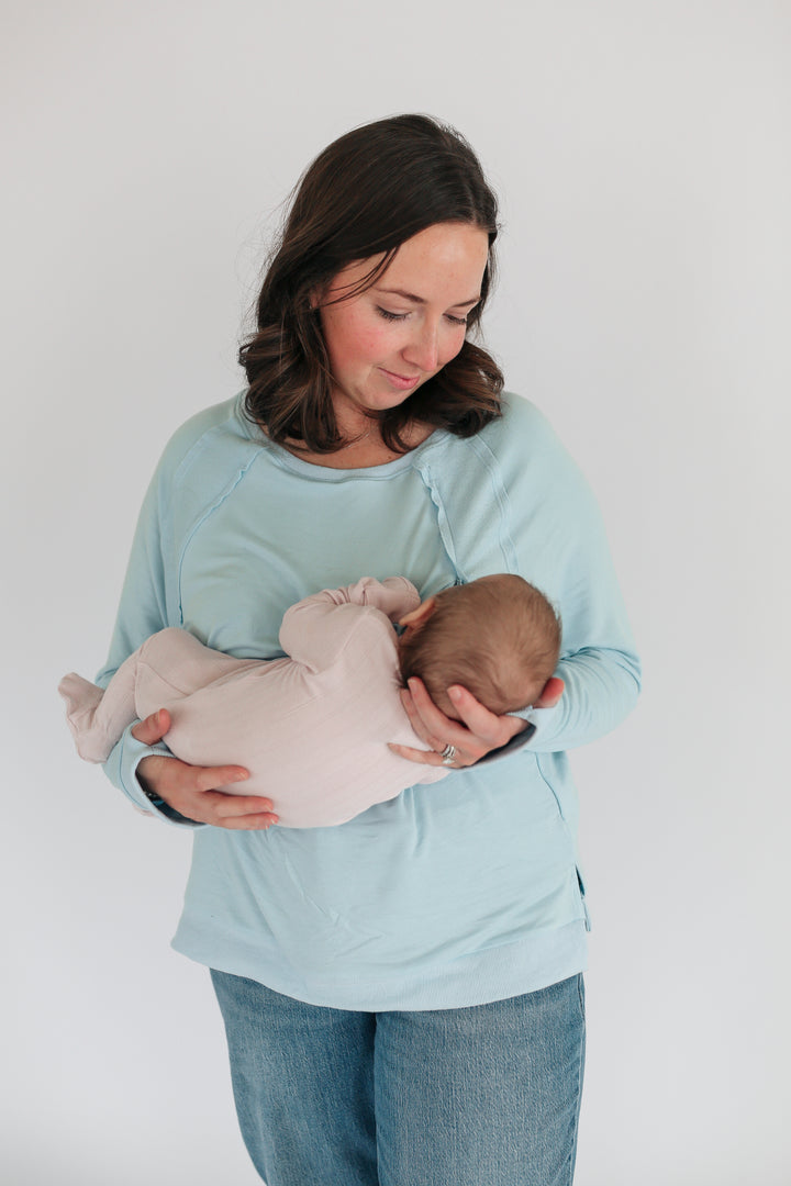 Free Flowing Lightweight Long Sleeve Nursing Top