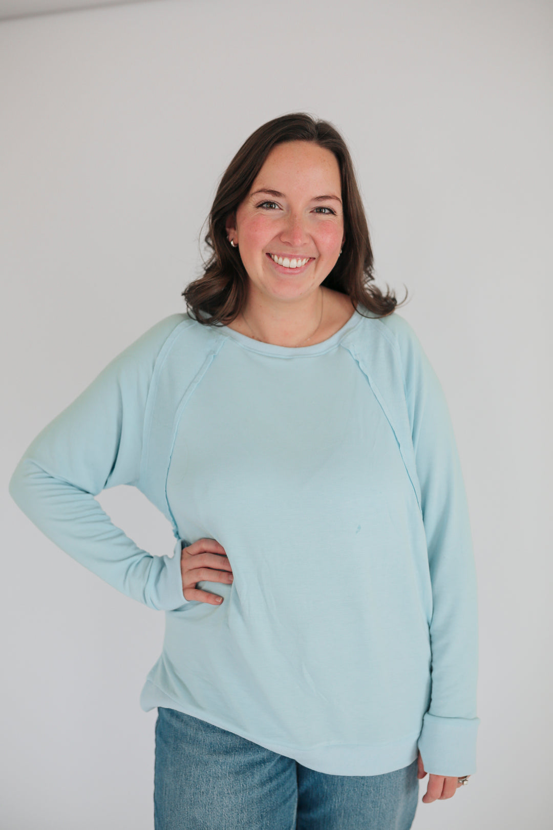 Free Flowing Lightweight Long Sleeve Nursing Top