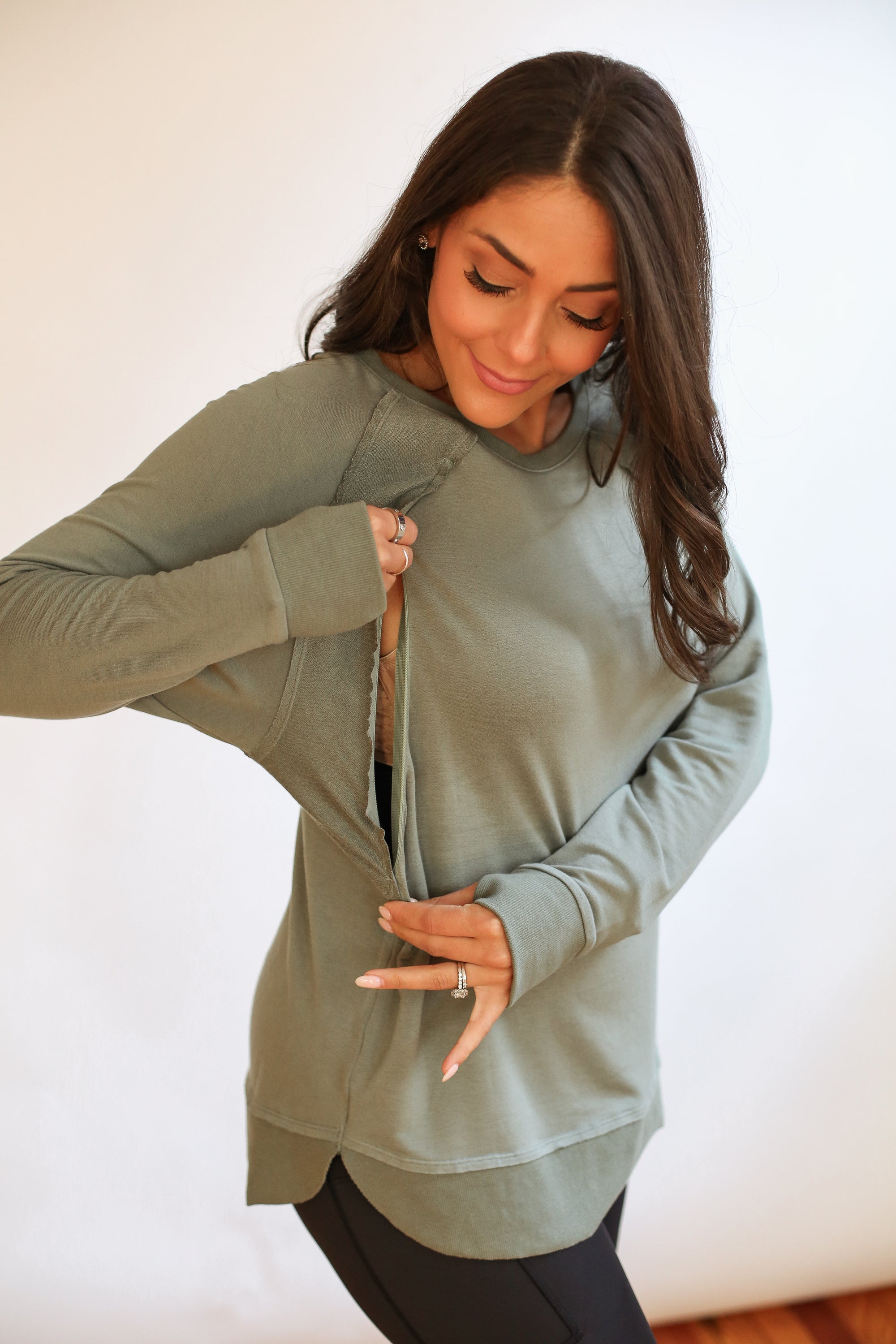 Free Flowing Long Sleeve Nursing Top