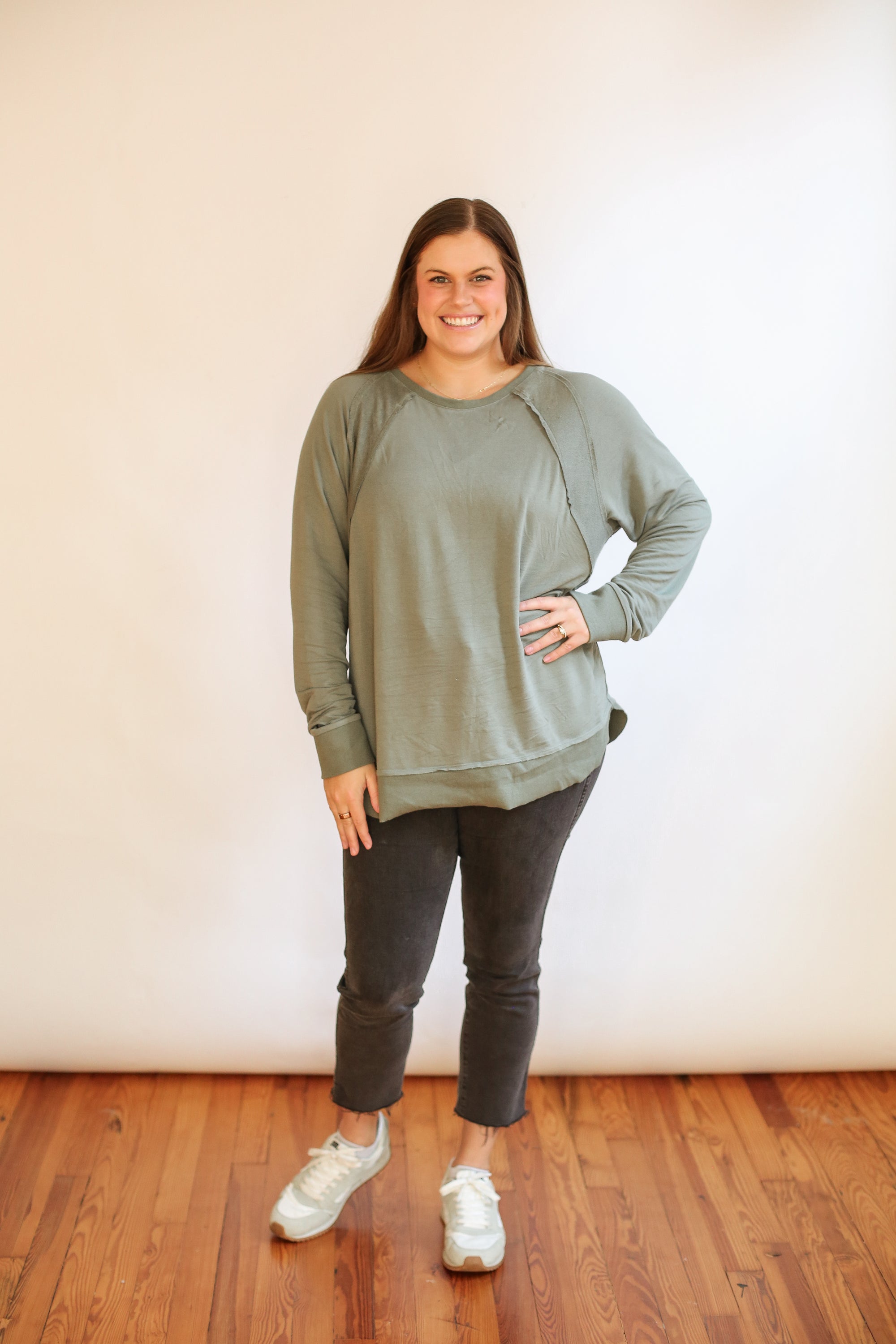 Free Flowing Long Sleeve Nursing Top