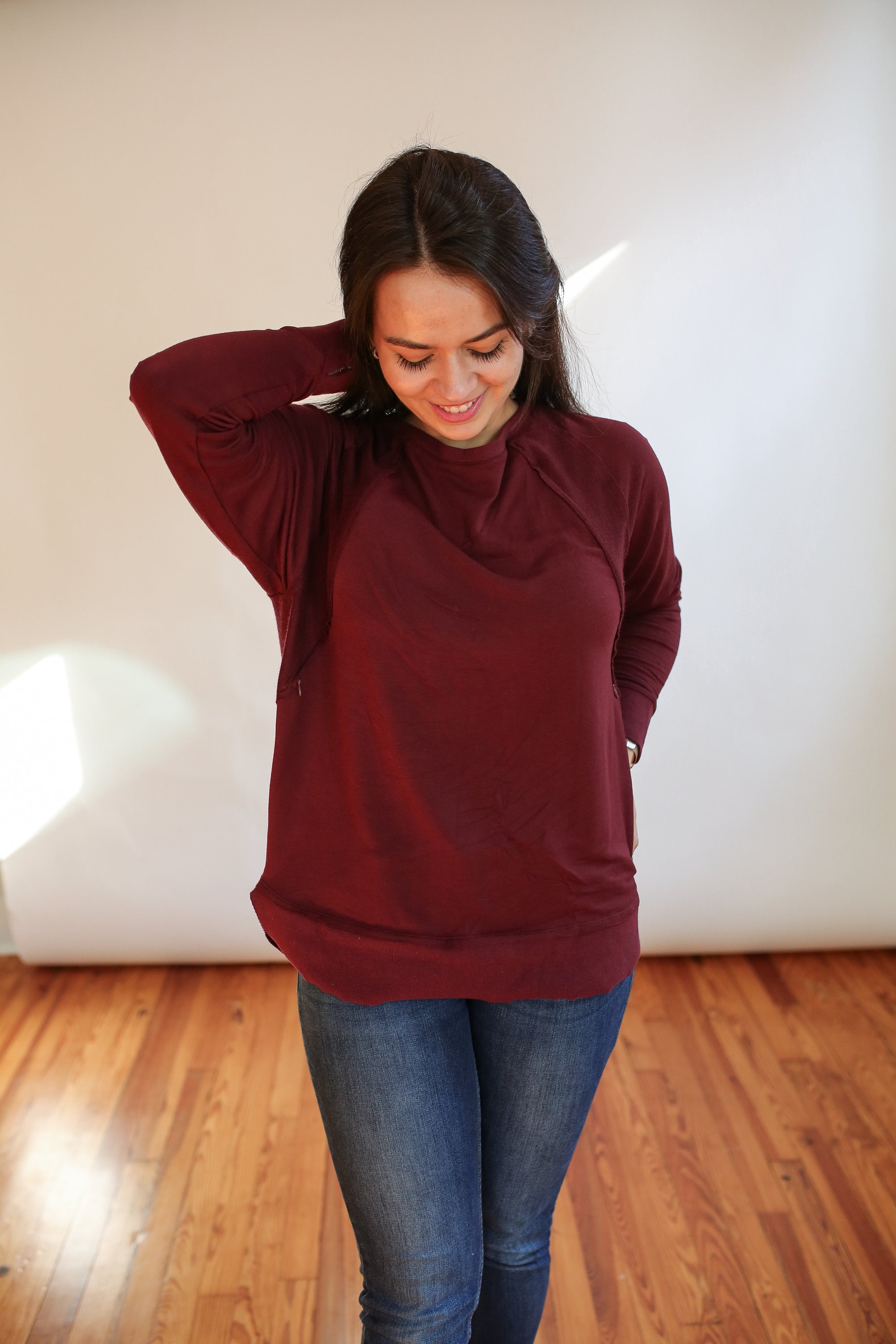 Free Flowing Long Sleeve Nursing Top