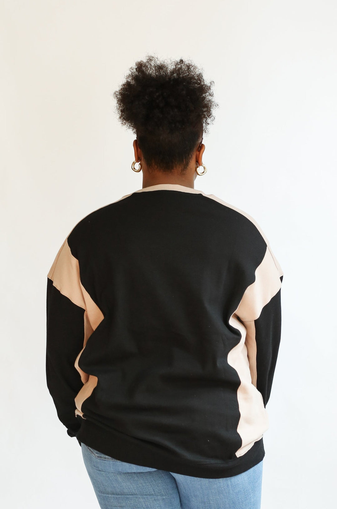 FINAL SALE Colorblock Nursing Lightweight Sweatshirt