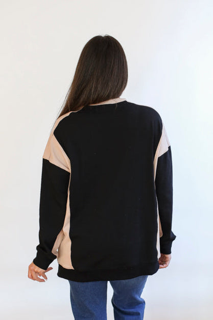 FINAL SALE Colorblock Nursing Lightweight Sweatshirt