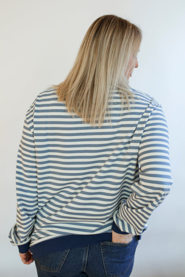 Relaxed Fit  Freestyle Stripe Breastfeeding Sweatshirt