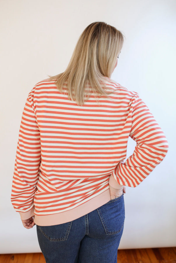 Relaxed Fit  Freestyle Stripe Breastfeeding Sweatshirt