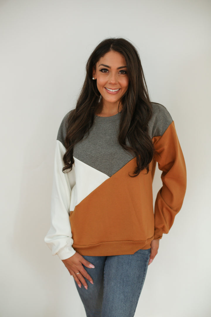 Velour Interior Diagonal Zip Breastfeeding Sweatshirt