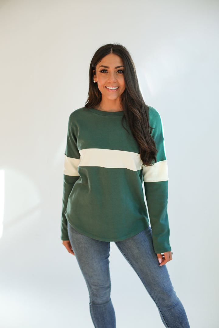 Varsity Dual Zip Breastfeeding Long Sleeve