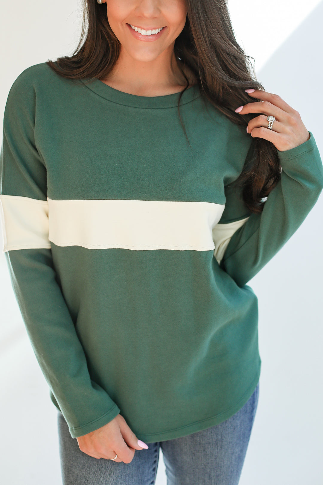 Varsity Dual Zip Breastfeeding Long Sleeve